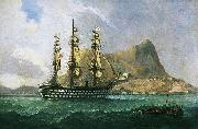 Henry J. Morgan HMS 'Marlborough' china oil painting artist